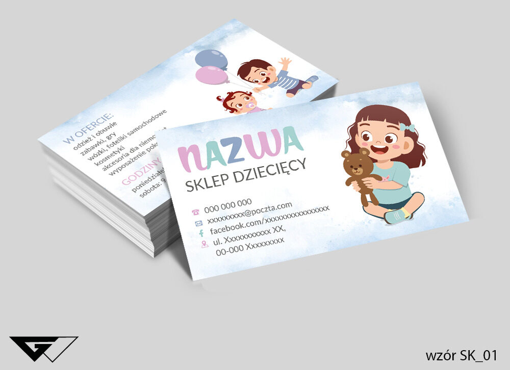 Wizytówka sklep dziecięcy