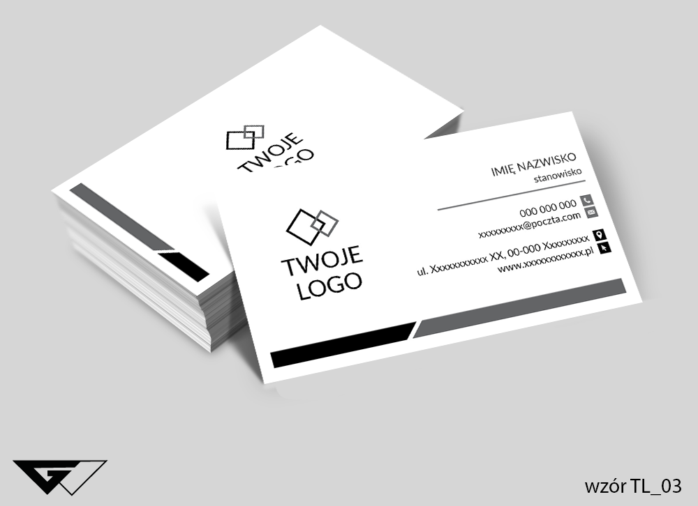 Wizytówka z Twoim logo - biała