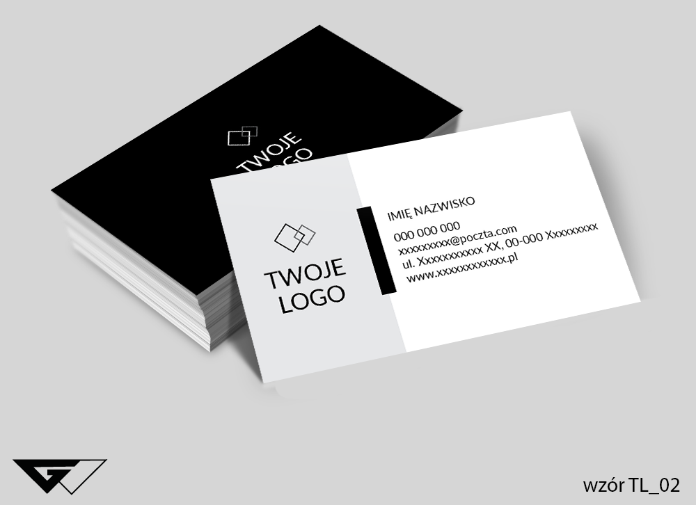 Wizytówka z Twoim logo - klasyczna