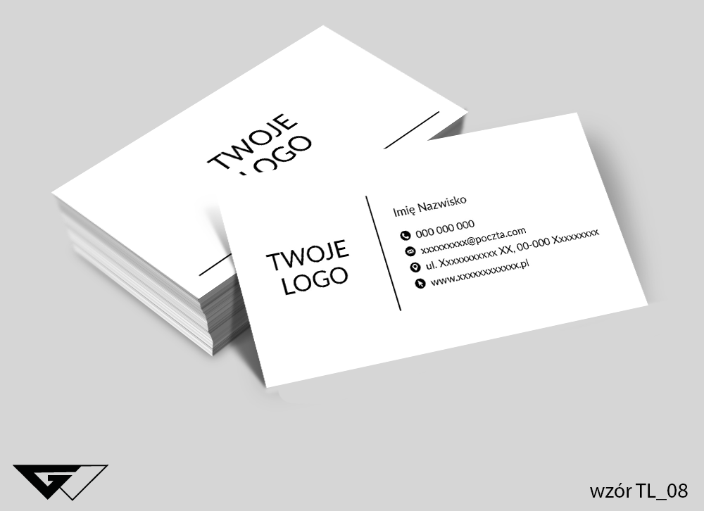 Wizytówka z Twoim logo - minimalistyczna