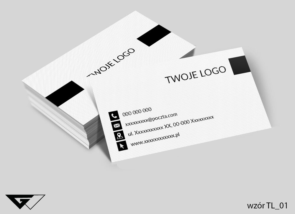 Wizytówka z Twoim logo - prosta