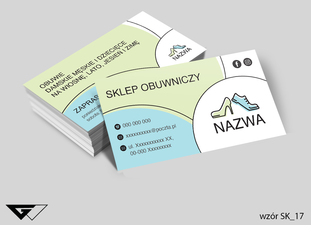 Wizytówka sklep obuwniczy