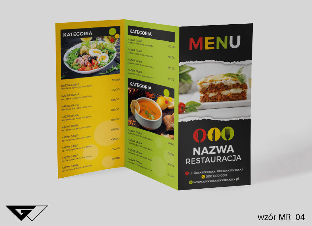 Ulotka menu - soczysta