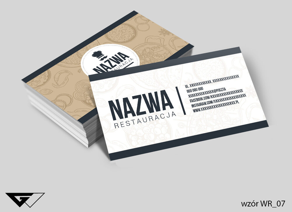 Wizytówka restauracja - elegancka